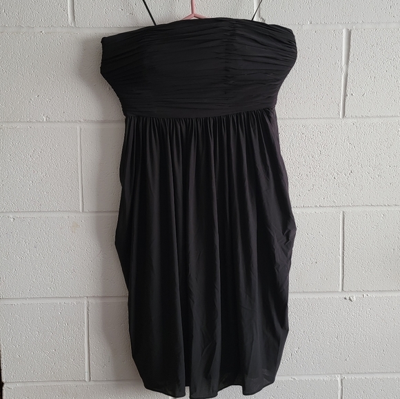J. Crew Black Ruched Strapless Short Formal Dress - Picture 8 of 9